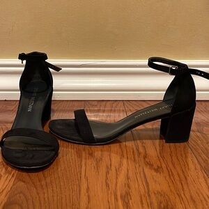 Stuart Weitzman Black Suede Simple Heels Size 8.5